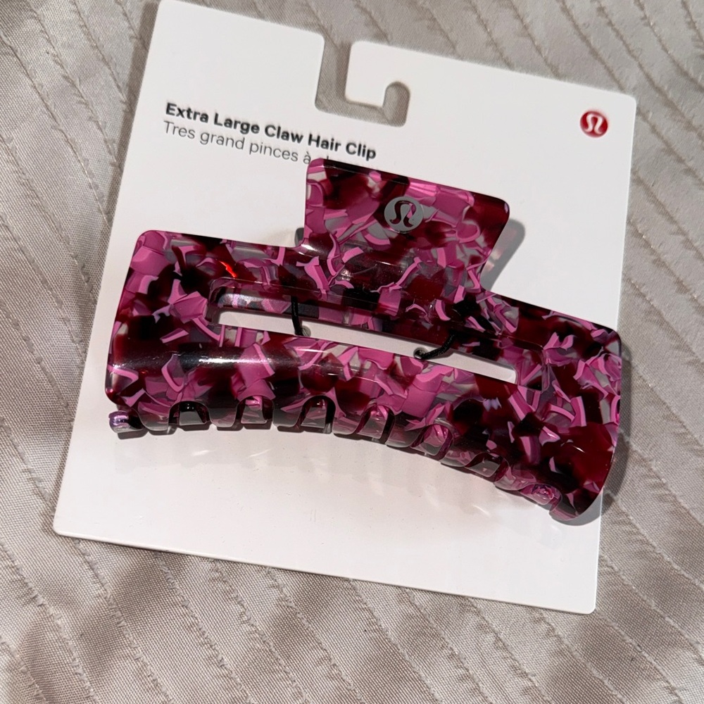 lululemon athletica Extra Large Claw Hair Clip - Pink Marble